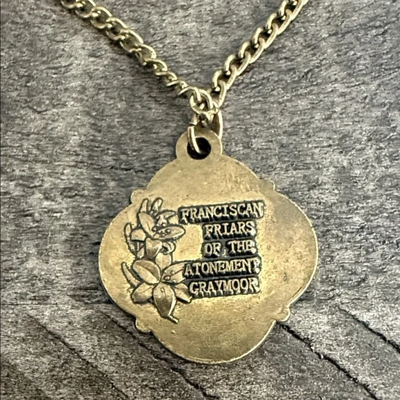 Gold St. Anthony Pendant Necklace - Picture 3 of 4